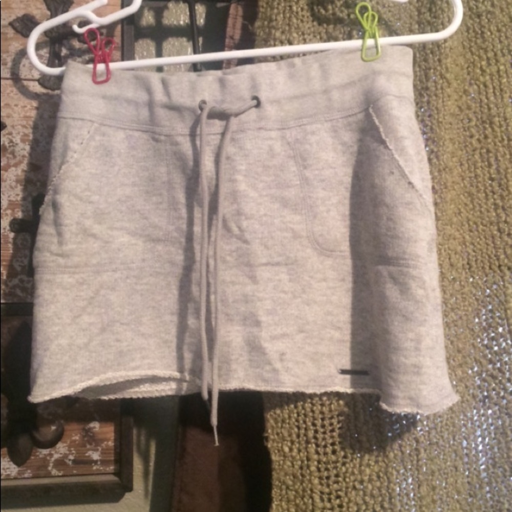 Gray soft knit skirt